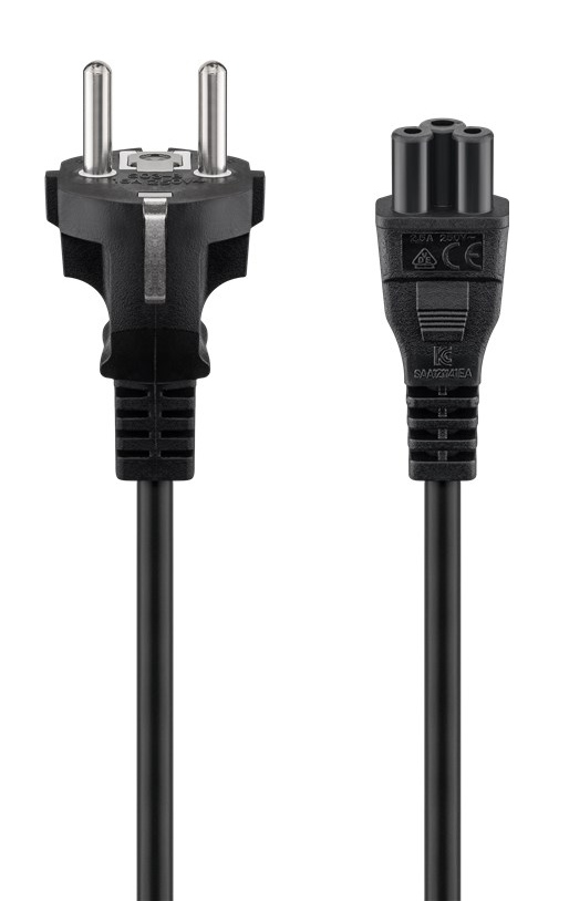 GOOBAY καλώδιο τροφοδοσίας 57846, 0.75mm², 1m, μαύρο 1 GOOBAY καλώδιο τροφοδοσίας 57846