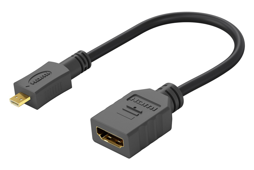GOOBAY καλώδιο micro HDMI σε HDMI 58683, 4K/60Hz, 0.15m, μαύρο 1 GOOBAY καλώδιο micro HDMI σε HDMI 58683