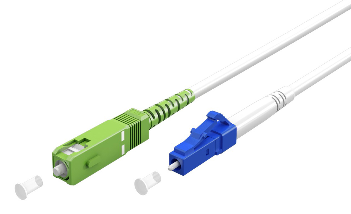 GOOBAY καλώδιο οπτικής ίνας SC-APC σε LC-UPC 59607, Singlemode OS2, 0.5m, λευκό 1 GOOBAY καλώδιο οπτικής ίνας SC-APC σε LC-UPC 59607