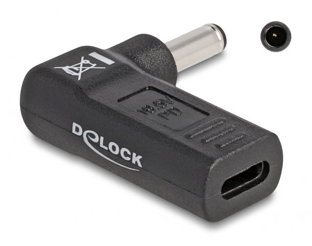 DELOCK αντάπτορας τροφοδοσίας laptop 60007, USB-C σε Dell 4.5x3mm, μαύρος 1 DELOCK αντάπτορας τροφοδοσίας laptop 60007