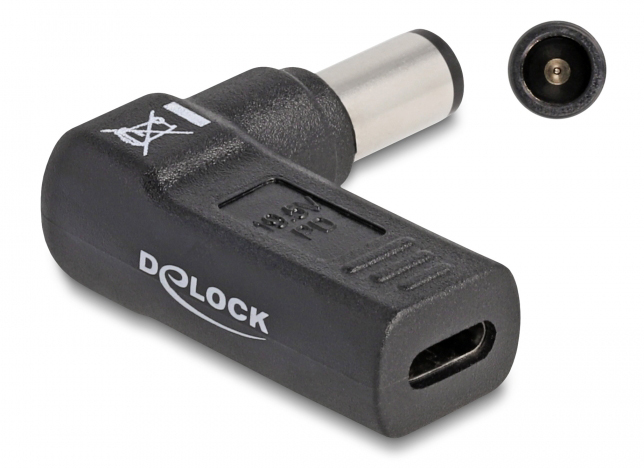 DELOCK αντάπτορας τροφοδοσίας laptop 60008, USB-C σε Dell 7.4x5mm, μαύρος 1 DELOCK αντάπτορας τροφοδοσίας laptop 60008