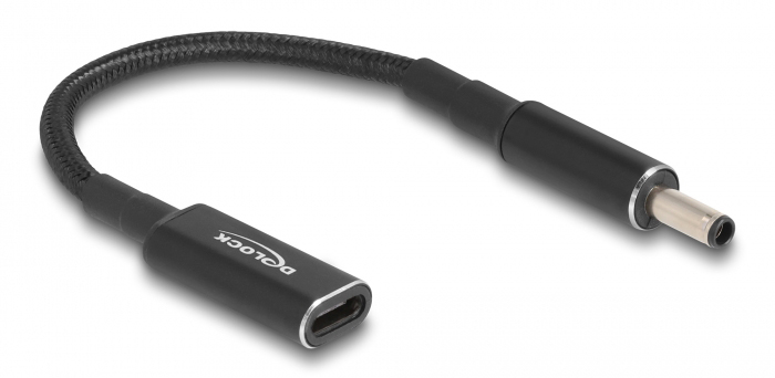 DELOCK αντάπτορας τροφοδοσίας laptop 60036, USB-C σε Dell 4.5x3.0mm, 15cm, μαύρος 1 DELOCK αντάπτορας τροφοδοσίας laptop 60036