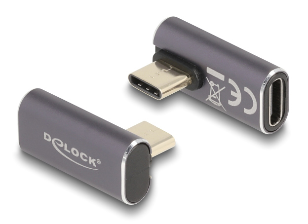 DELOCK αντάπτορας USB-C 60048, αρσενικό σε θηλυκό, 100W, 40Gbps, γκρι 1 DELOCK αντάπτορας USB-C 60048