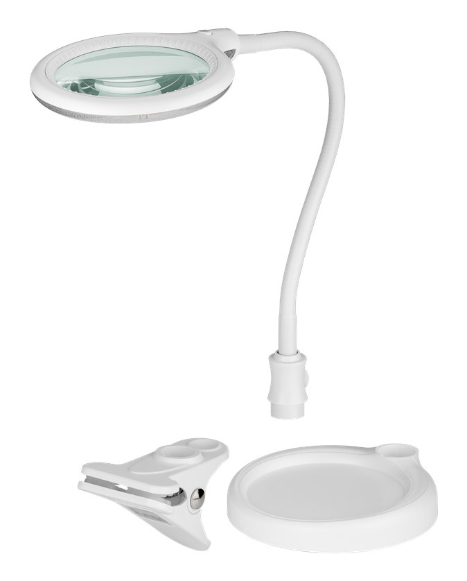 GOOBAY μεγεθυντικός φακός 60359 με κλιπ & βάση, LED, 3 διόπτρες, λευκός 1 GOOBAY μεγεθυντικός φακός 60359 με κλιπ & βάση