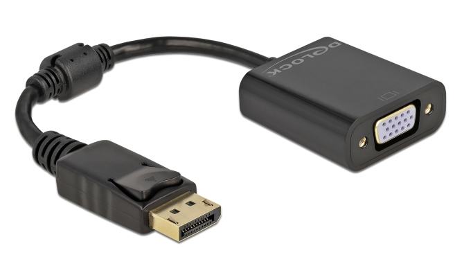 DELOCK αντάπτορας DisplayPort σε VGA 61006, 1920x1200p, passive, μαύρος 1 DELOCK αντάπτορας DisplayPort σε VGA 61006
