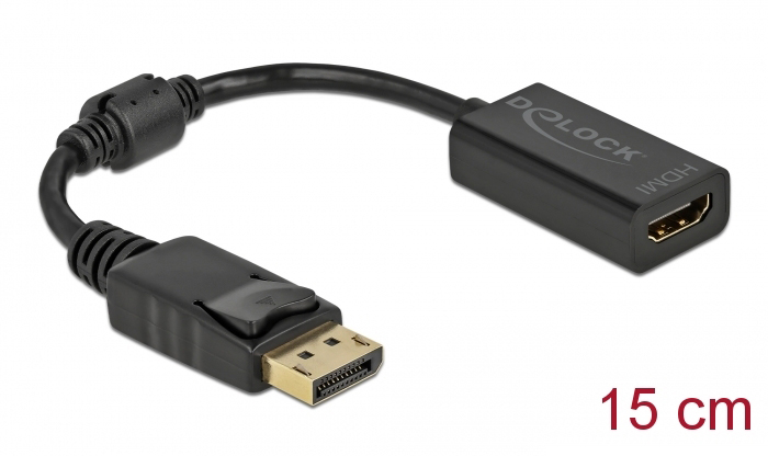 DELOCK αντάπτορας DisplayPort σε HDMI 61011, 1080p/60Hz, Passive, μαύρος 1 DELOCK αντάπτορας DisplayPort σε HDMI 61011