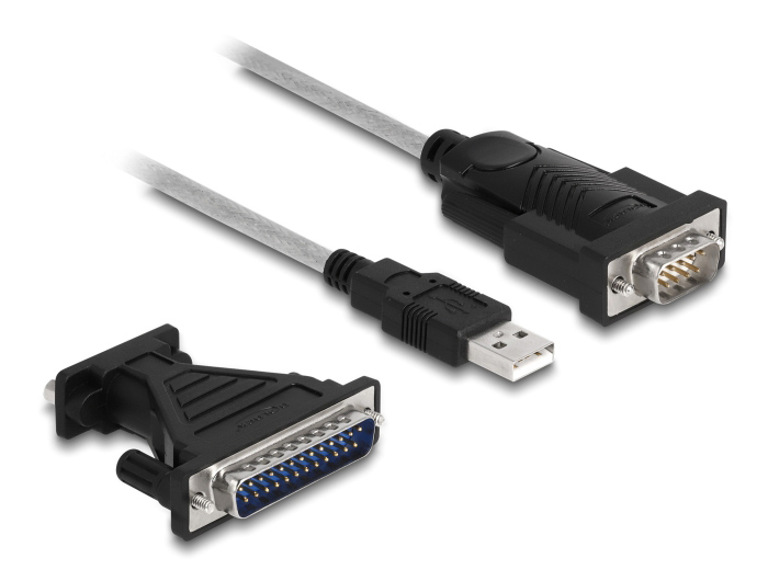 DELOCK καλώδιο USB σε RS-232 DB9 61314 με αντάπτορα DB25, 1.8m, μαύρο 1 DELOCK καλώδιο USB σε RS-232 DB9 61314 με αντάπτορα DB25