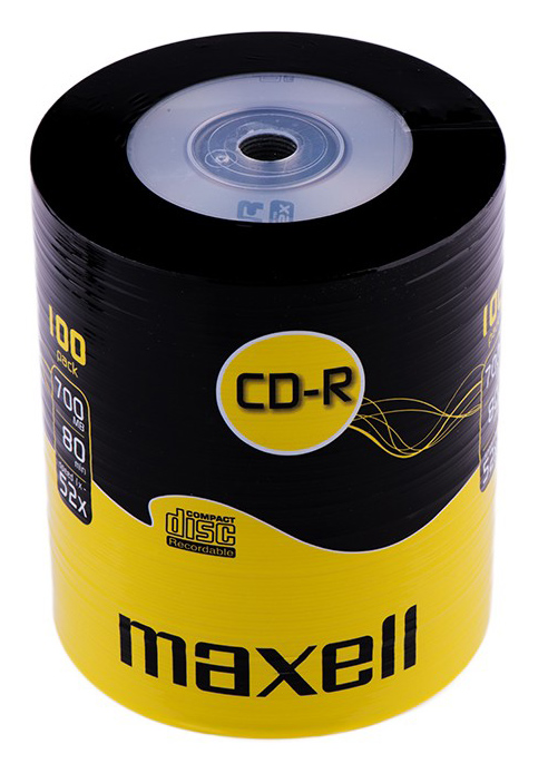 MAXELL CD-R 624037, 700ΜΒ, 80min, 52x speed, spindle pack 100τμχ 1 MAXELL CD-R 624037