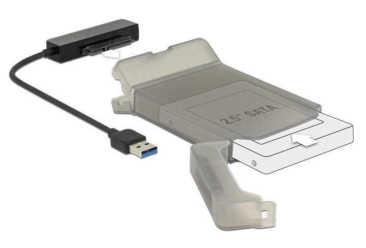 DELOCK αντάπτορας USB σε SATA 62742 με θήκη για 2.5" HDD/SSD, 6Gbps 1 DELOCK αντάπτορας USB σε SATA 62742 με θήκη για 2.5" HDD/SSD