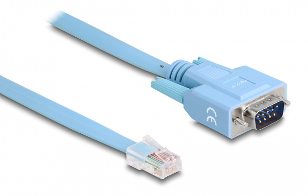 DELOCK καλώδιο serial RS-232 DB9 σε RJ45 63353, 1m, μπλε 1 DELOCK καλώδιο serial RS-232 DB9 σε RJ45 63353