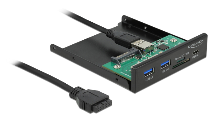 DELOCK front panel 64058, 3.5" σε USB-C, 2x USB & SD/Micro SD 1 DELOCK front panel 64058