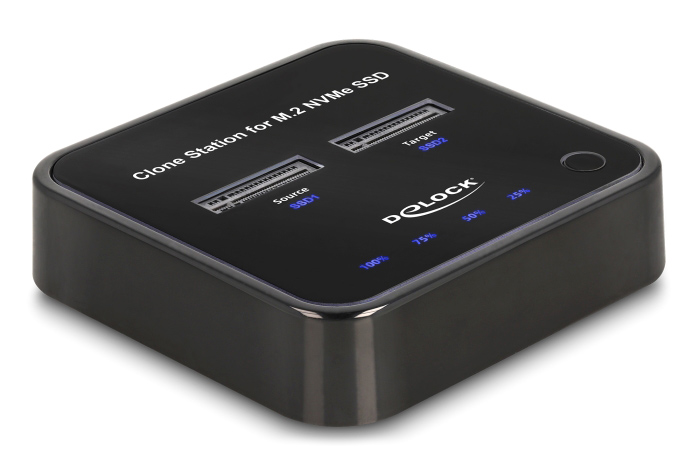 DELOCK docking station για M.2 NVMe SSD 64177, 2 θέσεων, 10Gbps, clone function, μαύρο 1 DELOCK docking station για M.2 NVMe SSD 64177