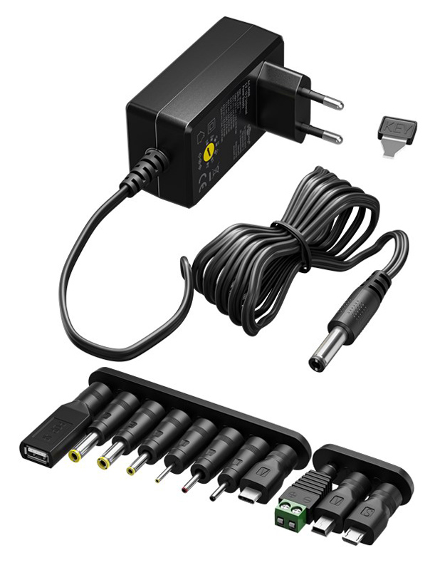 GOOBAY επιτοίχιος φορτιστής 64571, 3V-12V, 7.2W/0.6A, 12 tips 1 GOOBAY επιτοίχιος φορτιστής 64571