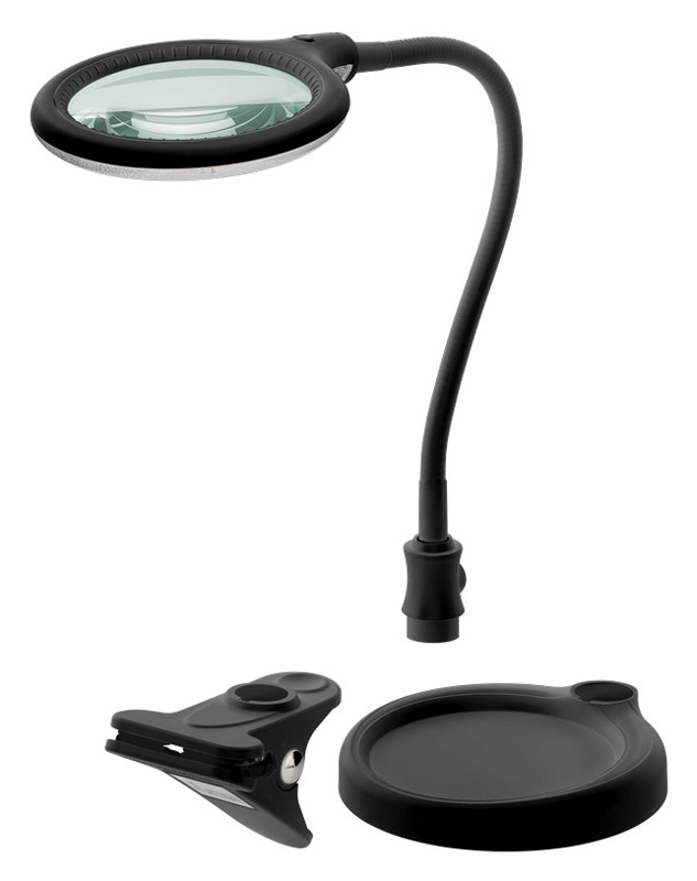 GOOBAY μεγεθυντικός φακός 64990 με κλιπ & βάση, LED, 3 διόπτρες 1.75x 1 GOOBAY μεγεθυντικός φακός 64990 με κλιπ & βάση
