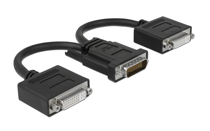 DELOCK αντάπτορας DMS-59 σε 2x DVI 65281, 20cm, μαύρος 1 DELOCK αντάπτορας DMS-59 σε 2x DVI 65281