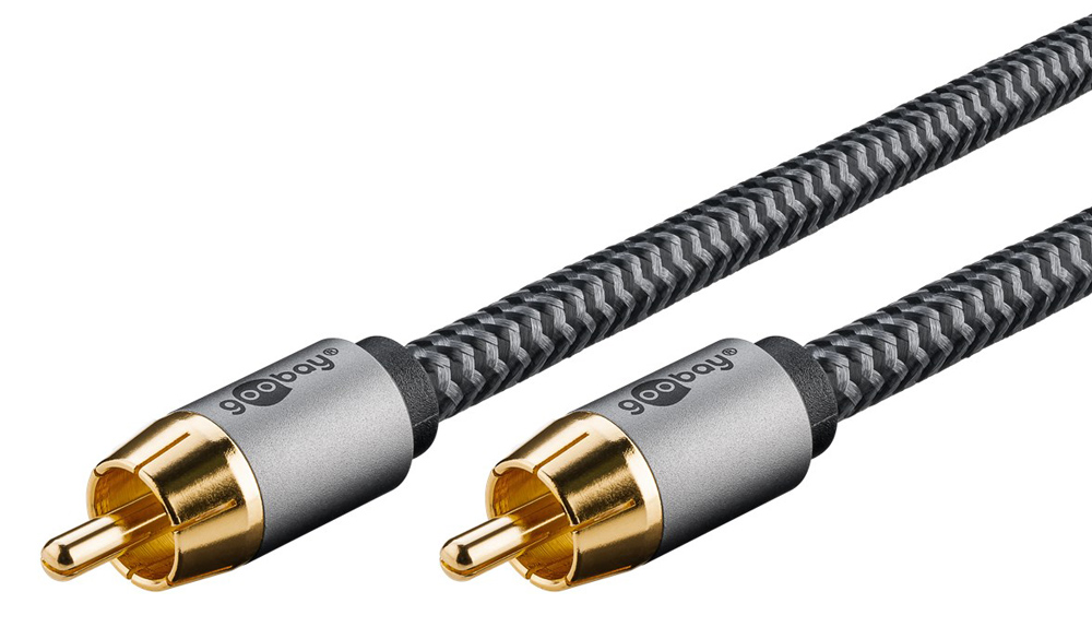 GOOBAY καλώδιο ήχου RCA σε RCA 65298, 5m, μαύρο/ασημί 1 GOOBAY καλώδιο ήχου RCA σε RCA 65298