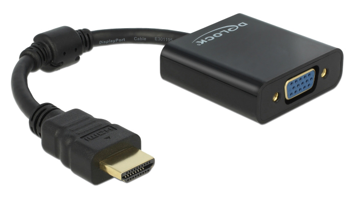 DELOCK αντάπτορας HDMI σε VGA 65512, 1080p, μαύρος 1 DELOCK αντάπτορας HDMI σε VGA 65512