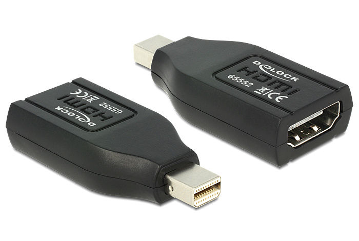DELOCK αντάπτορας mini DisplayPort σε HDMI 65552, 1080p, μαύρος 1 DELOCK αντάπτορας mini DisplayPort σε HDMI 65552