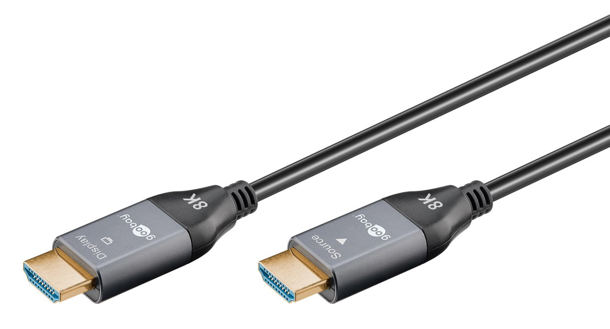 GOOBAY καλώδιο HDMI 2.1 65559 με Ethernet, AOC, 8K/60Hz, 48 Gbps, 20m, μαύρο 1 GOOBAY καλώδιο HDMI 2.1 65559 με Ethernet