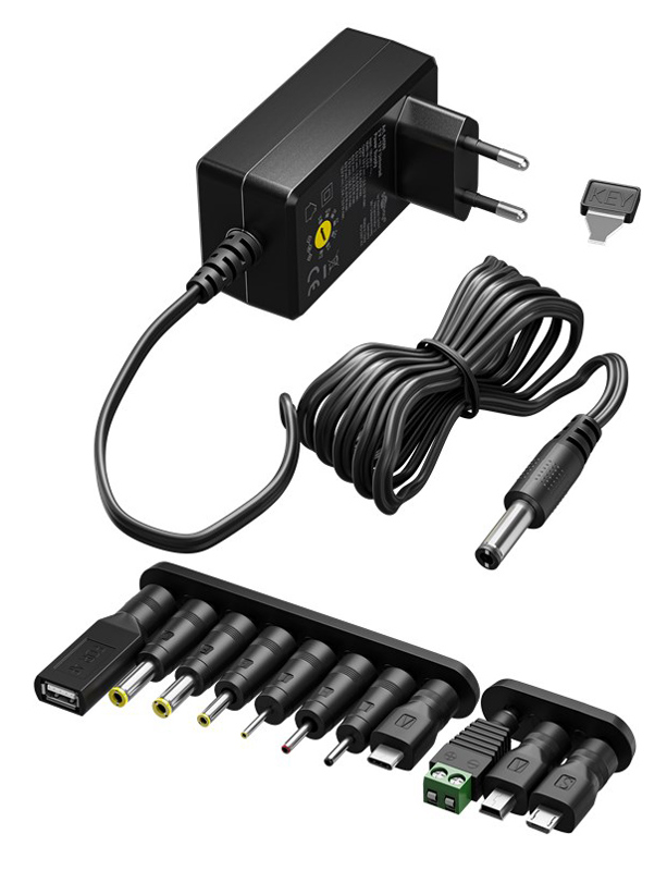 GOOBAY επιτοίχιος φορτιστής 65592, 3V-12V, 3.6W, 12 tips 1 GOOBAY επιτοίχιος φορτιστής 65592