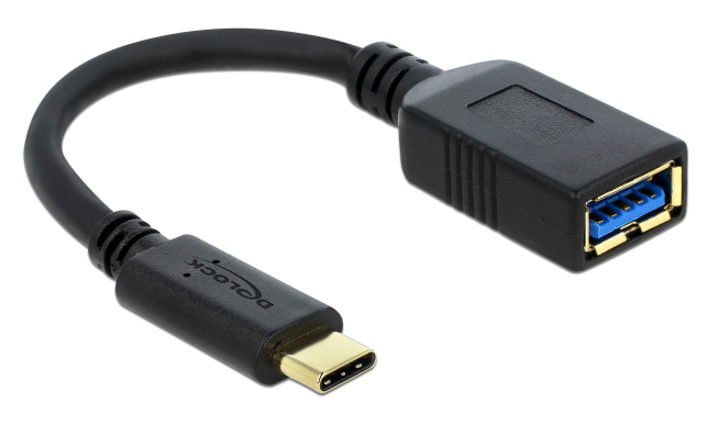 DELOCK καλώδιο USB-C σε USB 65634, USB3.1, Gen 1, 3A, 5Gbps, 15cm, μαύρο 1 DELOCK καλώδιο USB-C σε USB 65634