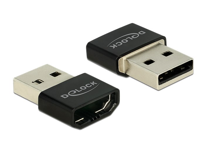 DELOCK αντάπτορας USB σε HDMI-A θηλυκό 65680, μαύρος 1 DELOCK αντάπτορας USB σε HDMI-A θηλυκό 65680