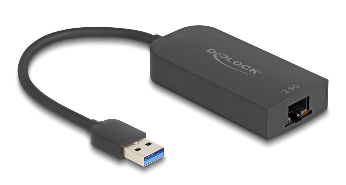 DELOCK αντάπτορας δικτύου 66045, USB, 2.5Gbps Ethernet, μαύρος 1 DELOCK αντάπτορας δικτύου 66045