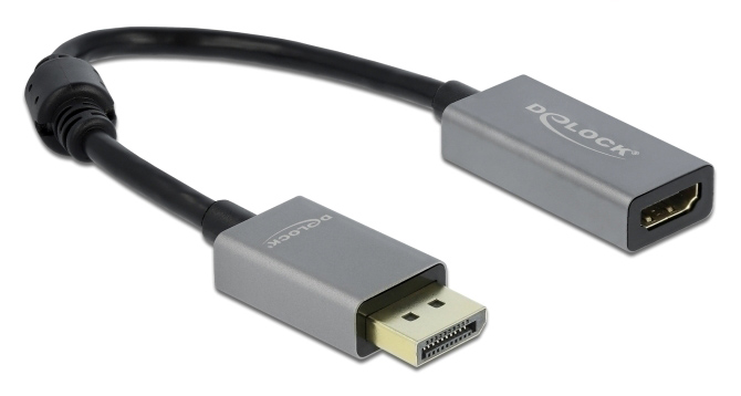DELOCK αντάπτορας DisplayPort 1.4 σε HDMI 66436, 4K/60Hz, active, γκρι 1 DELOCK αντάπτορας DisplayPort 1.4 σε HDMI 66436