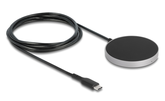 DELOCK ασύρματος φορτιστής 66467, 15W, μαγνητικός, μαύρος 1 DELOCK ασύρματος φορτιστής 66467