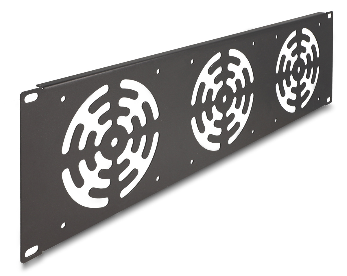 DELOCK κάλυμμα για 3x 120mm ανεμιστήρες 66747 για rack 19"/3U, μεταλλικό, μαύρο 1 DELOCK κάλυμμα για 3x 120mm ανεμιστήρες 66747 για rack 19"/3U