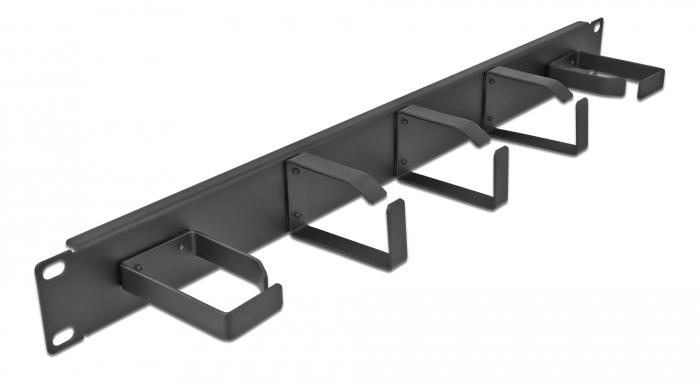 DELOCK cable management 66848 για rack 19"/1U, 5x γάντζοι, μαύρο 1 DELOCK cable management 66848 για rack 19"/1U