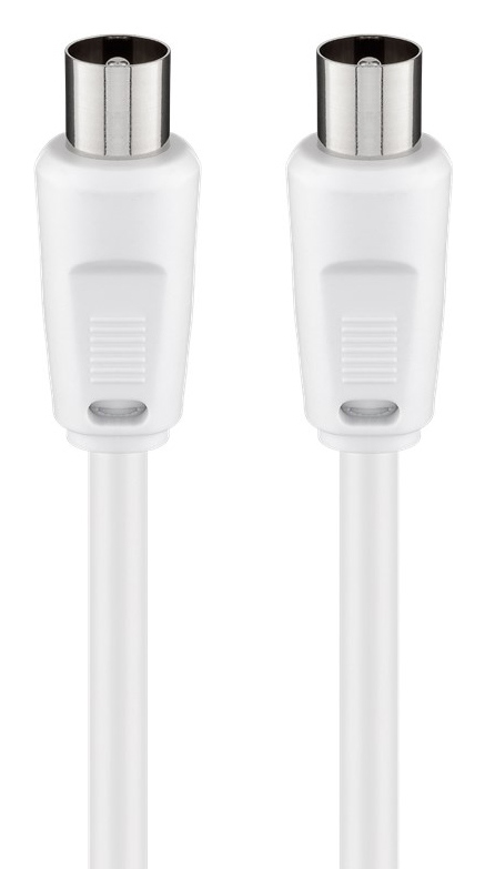 GOOBAY καλώδιο κεραίας αρσενικό 68145, <70dB, CCS, 1.5m, λευκό 1 GOOBAY καλώδιο κεραίας αρσενικό 68145