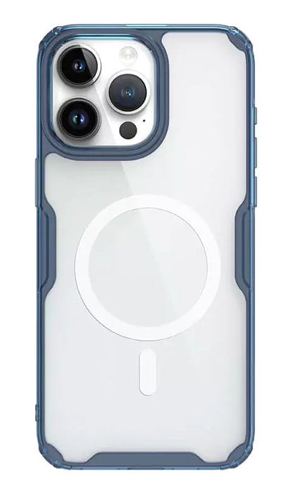 NILLKIN θήκη Nature Pro Magnetic για iPhone 15 Pro, διάφανη-μπλε 1 NILLKIN θήκη Nature Pro Magnetic για iPhone 15 Pro