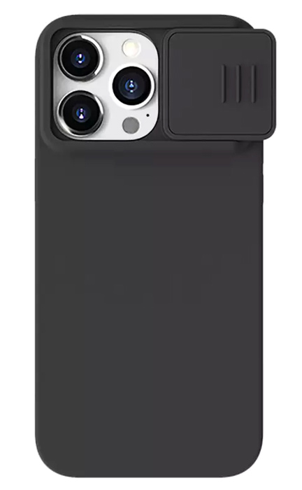 NILLKIN θήκη CamShield Silky Silicone για iPhone 15 Pro, μαύρη 1 NILLKIN θήκη CamShield Silky Silicone για iPhone 15 Pro