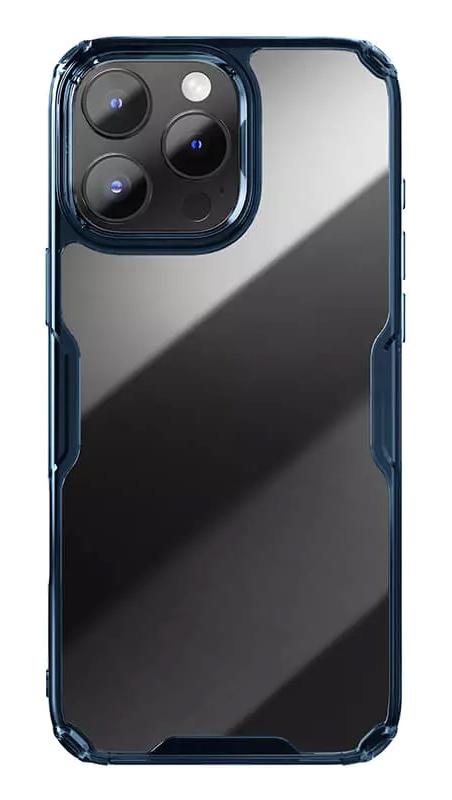 NILLKIN θήκη Nature TPU Pro για iPhone 16 Pro Max, διάφανη-μπλε 1 NILLKIN θήκη Nature TPU Pro για iPhone 16 Pro Max