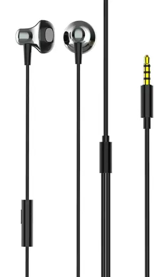 LDNIO earphones με μικρόφωνο HP08, 3.5mm σύνδεση, Φ13mm, 1.2m, γκρι 1 LDNIO earphones με μικρόφωνο HP08