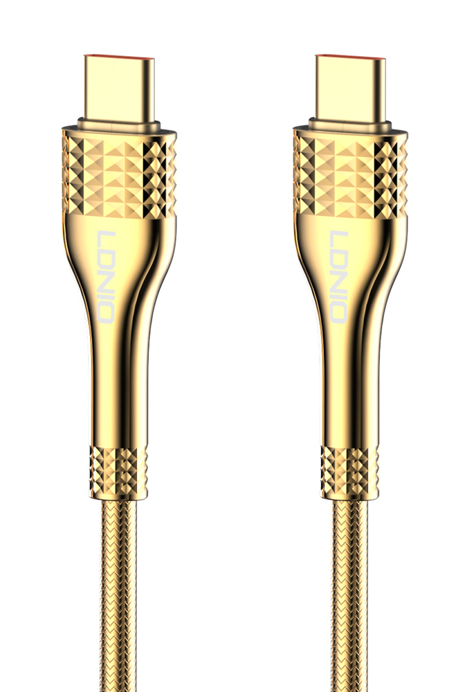 LDNIO καλώδιο USB-C σε USB-C LC651C, 65W, 1m, χρυσό 1 LDNIO καλώδιο USB-C σε USB-C LC651C