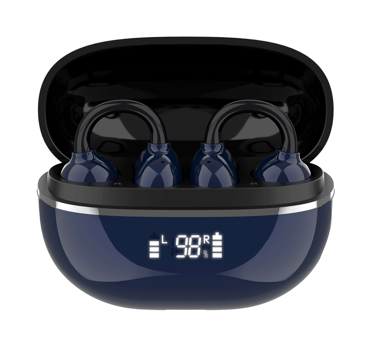 LDNIO earphones με θήκη φόρτισης T09, OWS, Φ10mm, 35/400mAh, μπλε 1 LDNIO earphones με θήκη φόρτισης T09