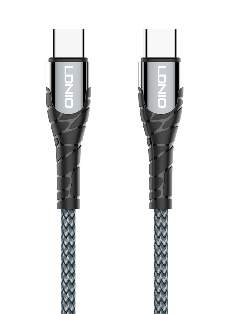 LDNIO καλώδιο USB-C σε USB-C LC101, 65W PD, 1m, γκρι 1 LDNIO καλώδιο USB-C σε USB-C LC101