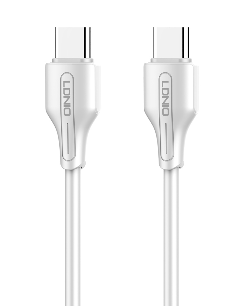 LDNIO καλώδιο USB-C σε USB-C LC121C, 65W PD, 1m, λευκό 1 LDNIO καλώδιο USB-C σε USB-C LC121C