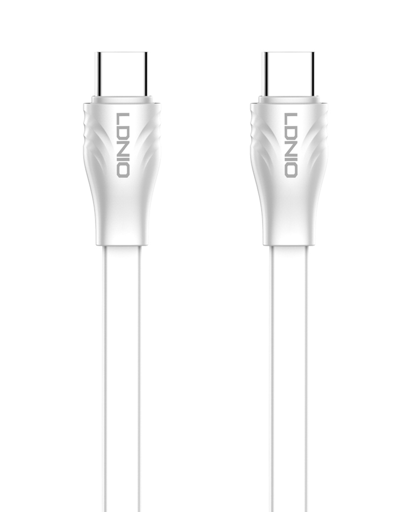 LDNIO καλώδιο USB-C σε USB-C LC131C, 65W PD, 1m, λευκό 1 LDNIO καλώδιο USB-C σε USB-C LC131C