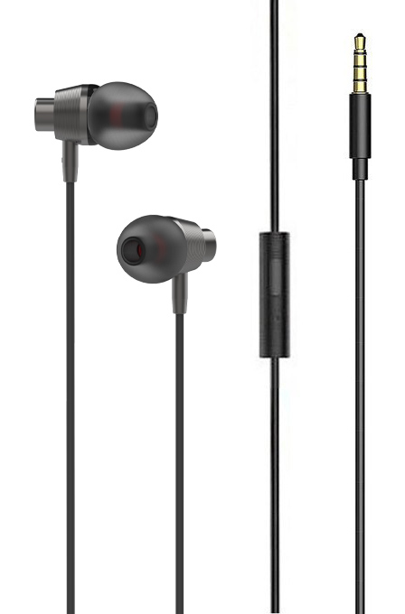 LDNIO earphones με μικρόφωνο HP05, 3.5mm σύνδεση, Φ10mm, 1.2m, γκρι 1 LDNIO earphones με μικρόφωνο HP05