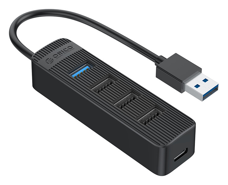 ORICO USB hub TWU32-4A, 4x θυρών, USB 3.0, 5Gbps, USB σύνδεση, έξτρα τροφοδοσία, μαύρο 1 ORICO USB hub TWU32-4A