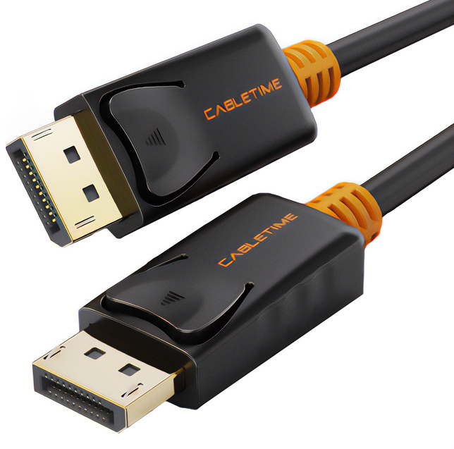 CABLETIME καλώδιο DisplayPort CT-AV585-01G, 4K/60Hz, 1.8m, μαύρο 1 CABLETIME καλώδιο DisplayPort CT-AV585-01G