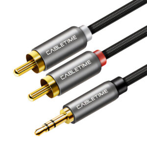 CABLETIME καλώδιο ήχου 3.5mm σε 2x RCA CT-AV314-P12G