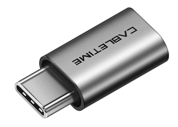 CABLETIME αντάπτορας USB-C σε micro USB CT-CMMCBF-ASG, 480Mbps, γκρι 1 CABLETIME αντάπτορας USB-C σε micro USB CT-CMMCBF-ASG