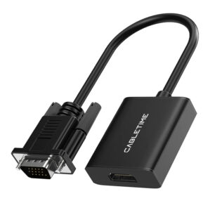 CABLETIME αντάπτορας VGA σε HDMI CT-AV582-VGAH με 3.5mm & micro USB