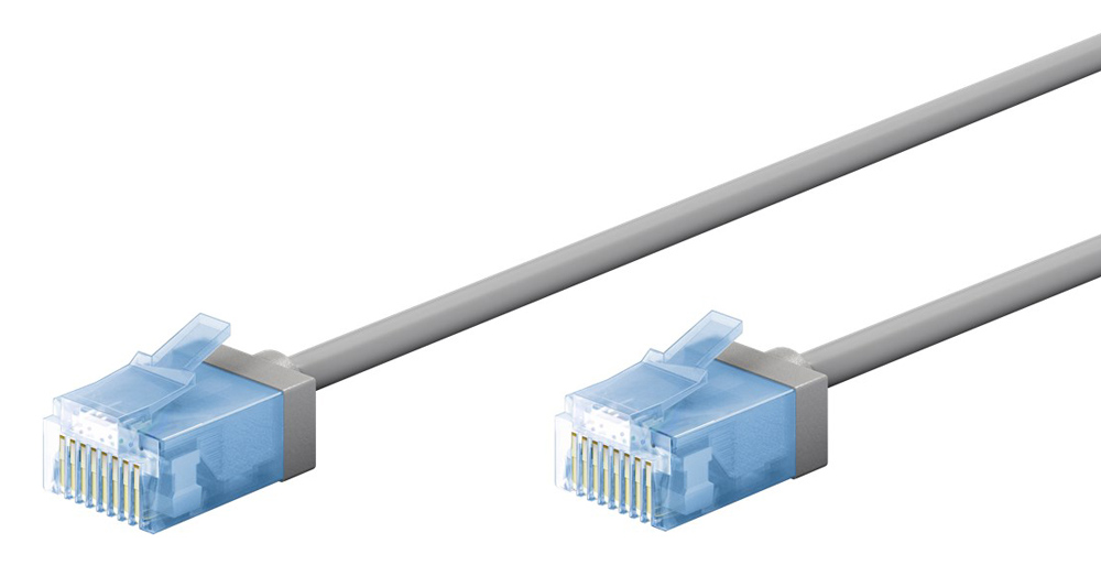 GOOBAY καλώδιο δικτύου 74225, CAT 6A U/UTP, ultra slim, copper, 500MHz, 5m, γκρι 1 GOOBAY καλώδιο δικτύου 74225