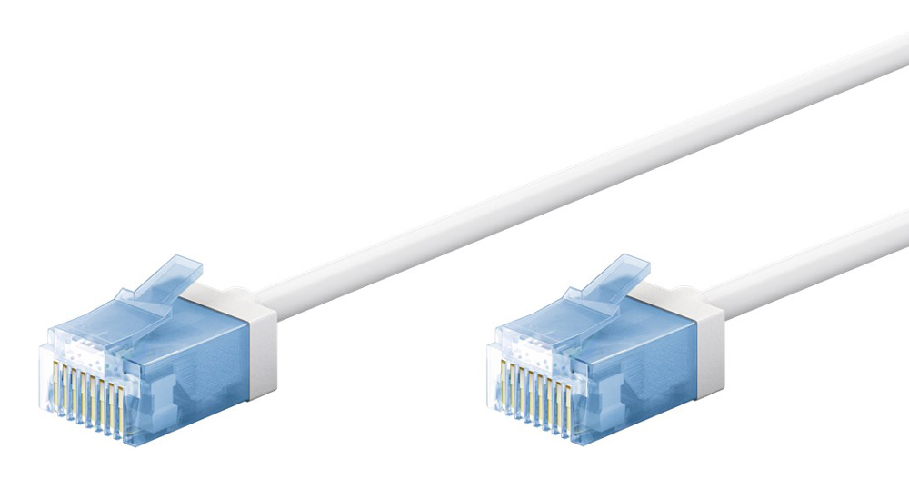 GOOBAY καλώδιο δικτύου 74285, CAT 6A U/UTP, ultra slim, copper, 500MHz, 0.5m, λευκό 1 GOOBAY καλώδιο δικτύου 74285