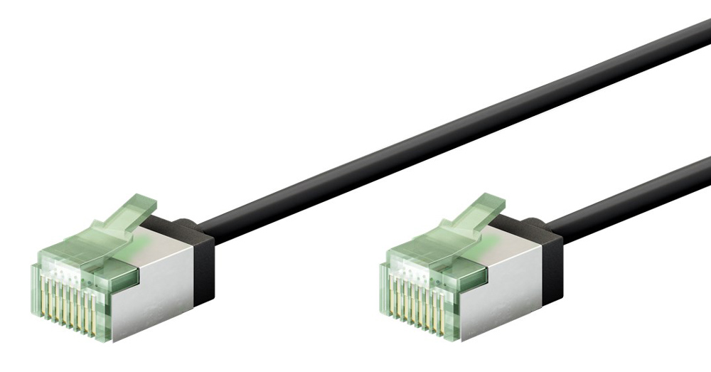 GOOBAY καλώδιο δικτύου 74350, CAT 8.1 U/FTP, ultra slim, copper, 2000MHz, 0.15m, μαύρο 1 GOOBAY καλώδιο δικτύου 74350